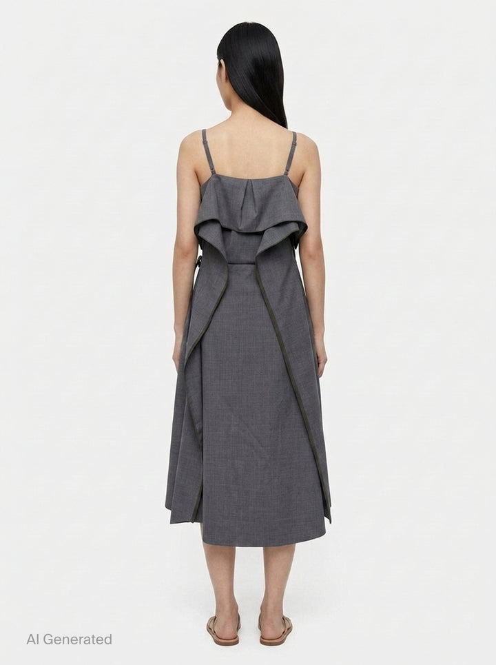 Suiting Midi Dress | sacai | Club21 - back