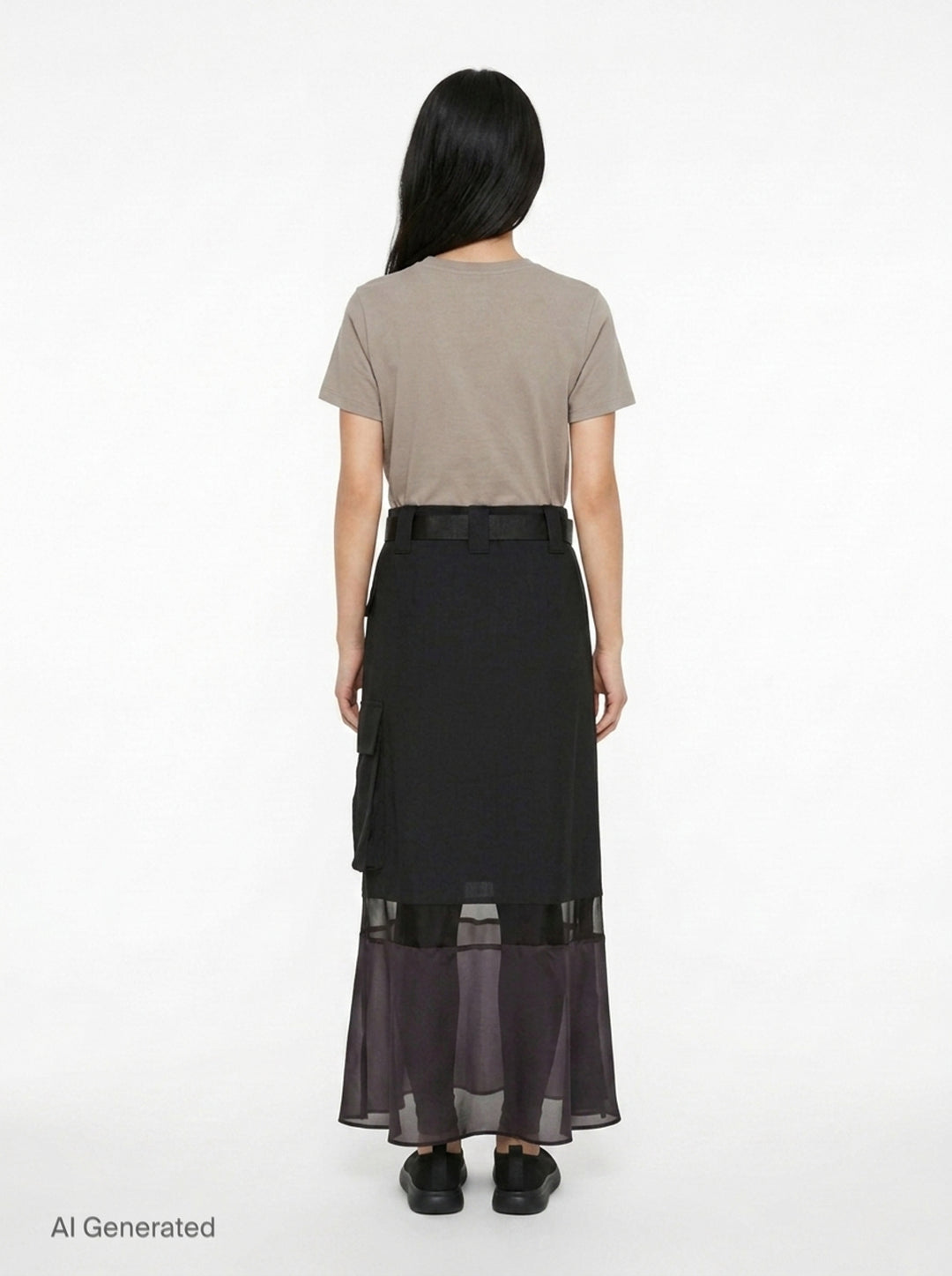 Suiting Mix Midi Skirt | sacai | Club21 - back