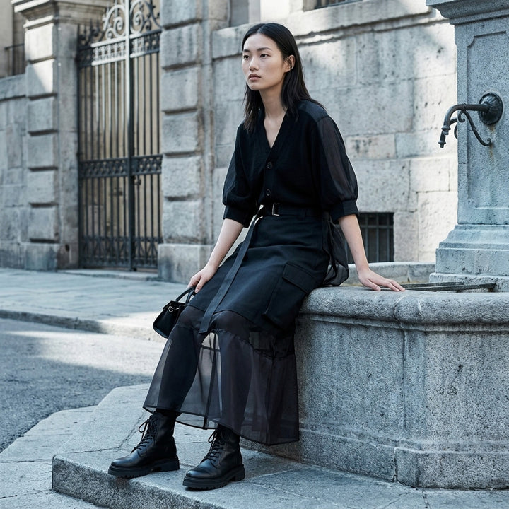 Suiting Mix Midi Skirt | sacai | Club21 - lifestyle