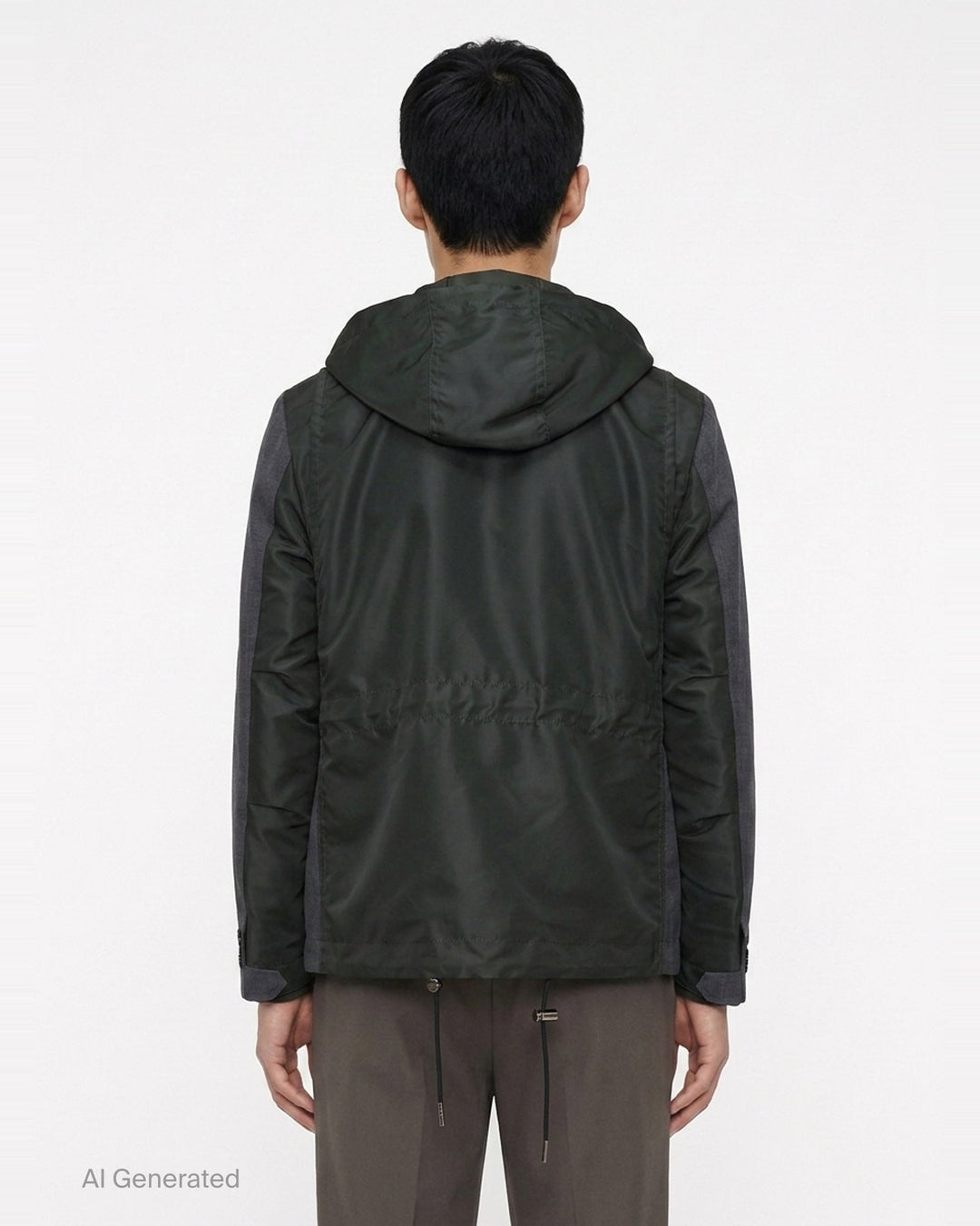Suiting Nylon Twill Hooded Jacket | sacai | Club21 - back