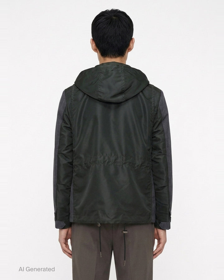 Suiting Nylon Twill Hooded Jacket | sacai | Club21 - back