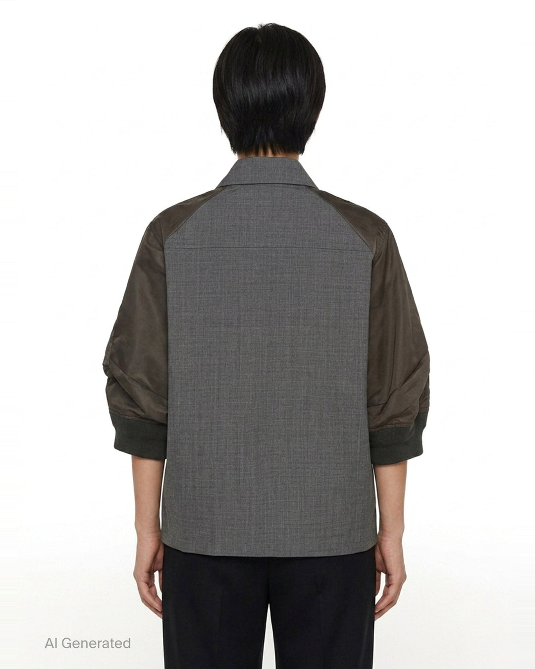 Suiting Nylon Twill Shirt Jacket | sacai | Club21 - back