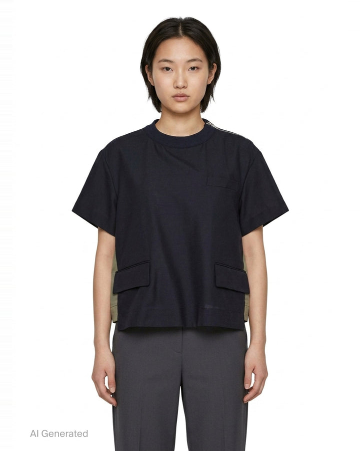 Suiting Pullover Top | sacai | Club21 - front