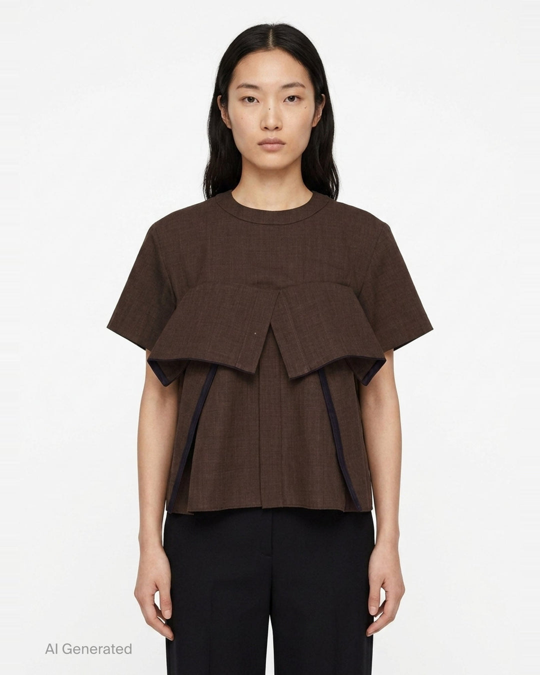 Suiting Short Sleeve Pullover | sacai | Club21 - front