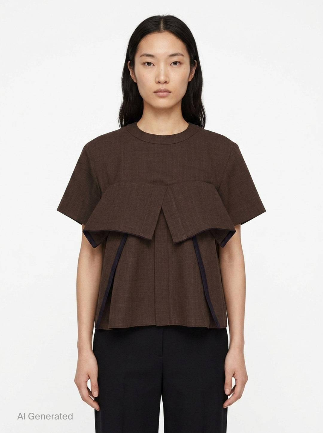 Suiting Short Sleeve Pullover | sacai | Club21 - front