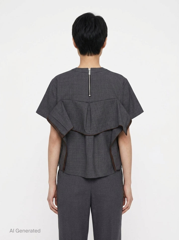 Suiting Short Sleeve Pullover | sacai | Club21 - back