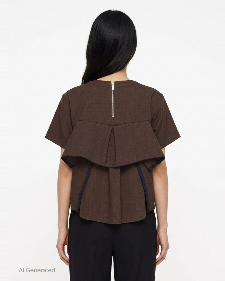 Suiting Short Sleeve Pullover | sacai | Club21 - back