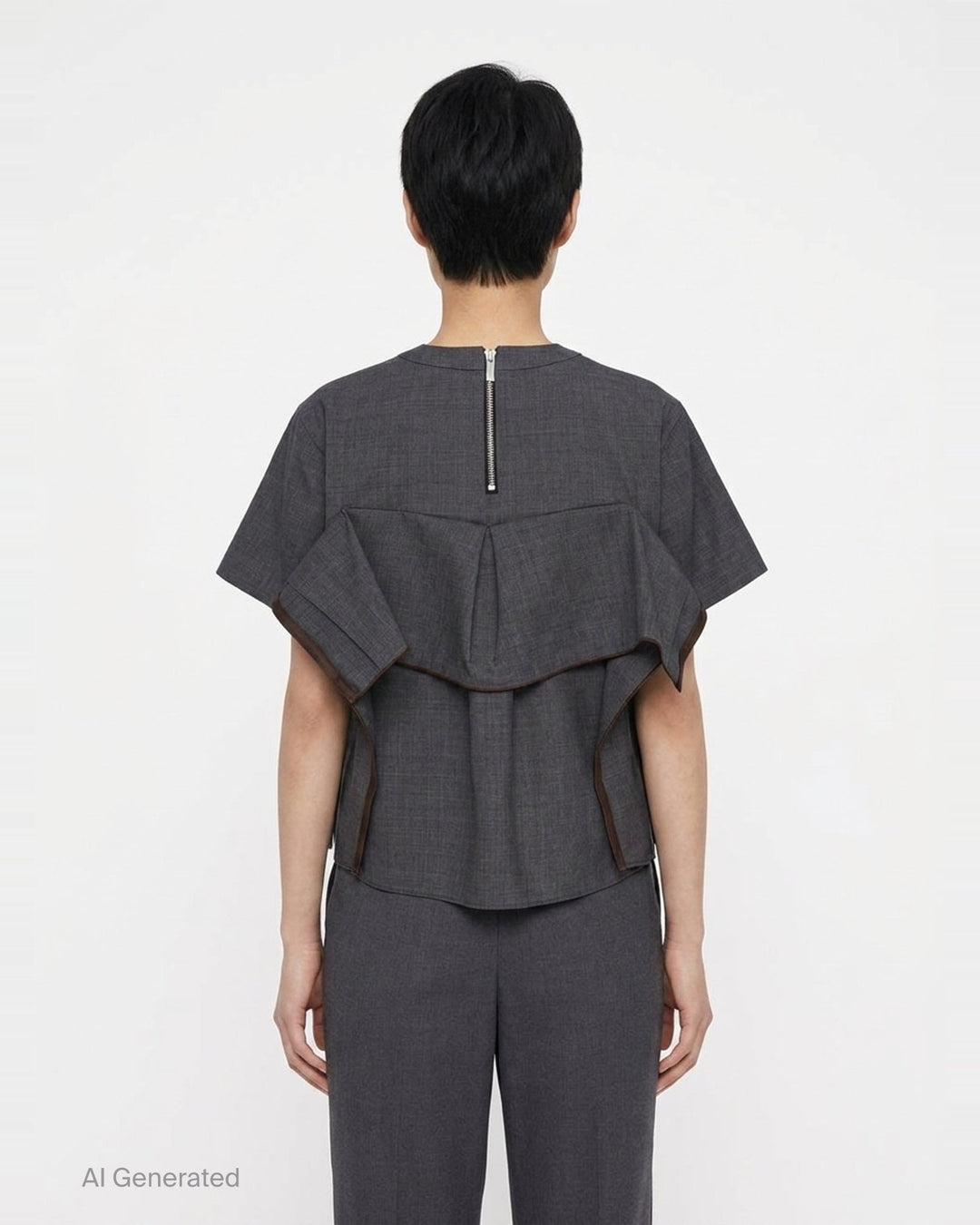 Suiting Short Sleeve Pullover | sacai | Club21 - back