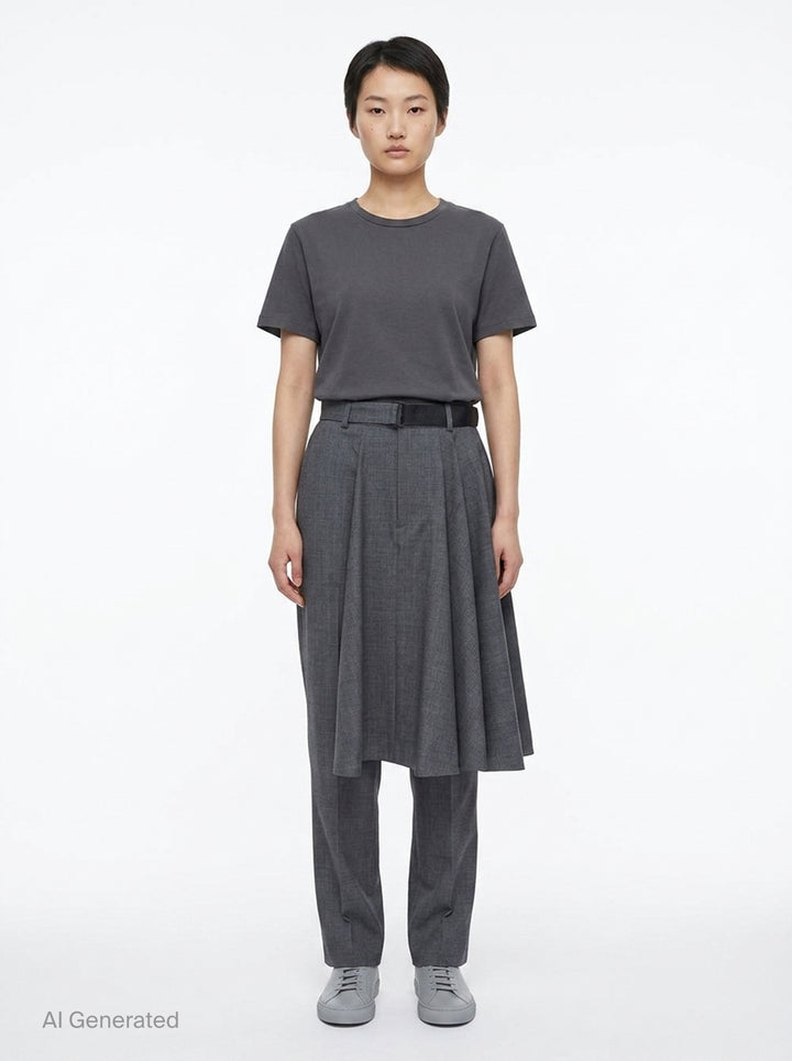 Suiting Skirt-Overlay Pants | sacai | Club21 - front