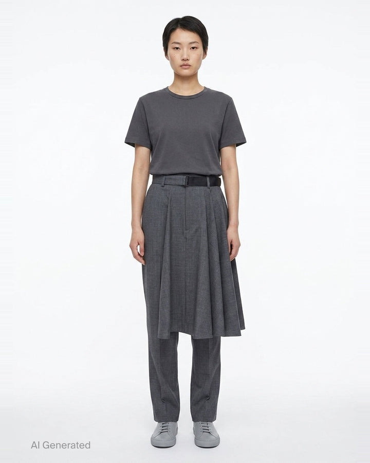 Suiting Skirt-Overlay Pants | sacai | Club21 - front