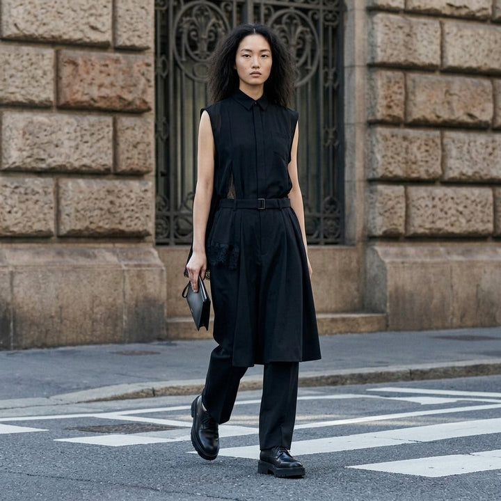 Suiting Skirt-Overlay Pants | sacai | Club21 - lifestyle
