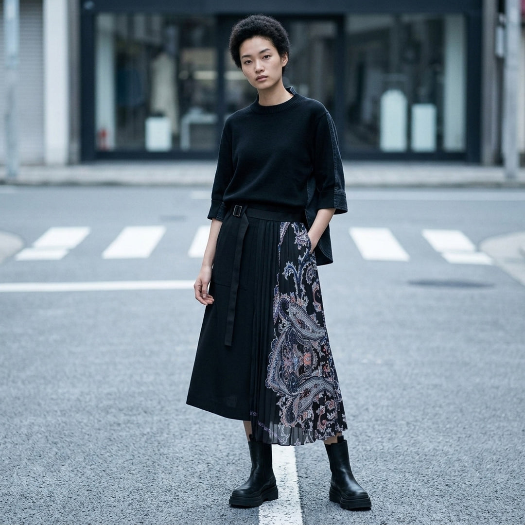 Suiting x Paisley Print Skirt | sacai | Club21 - lifestyle