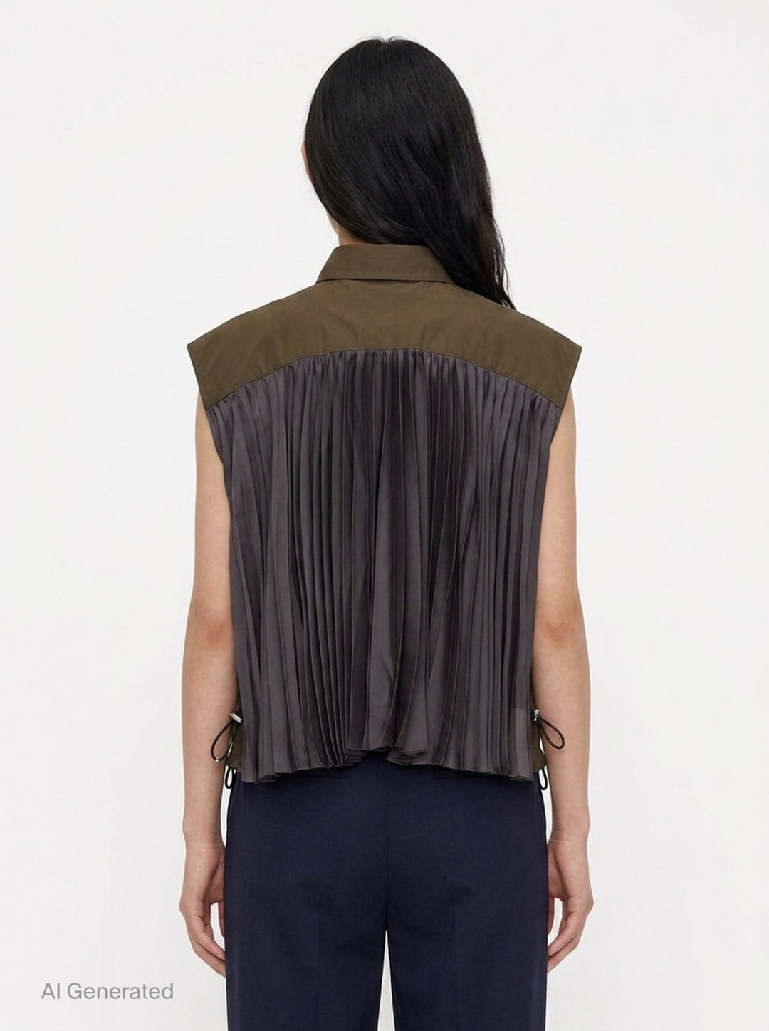 Taffeta Bonding Satin Vest | sacai | Club21 - back