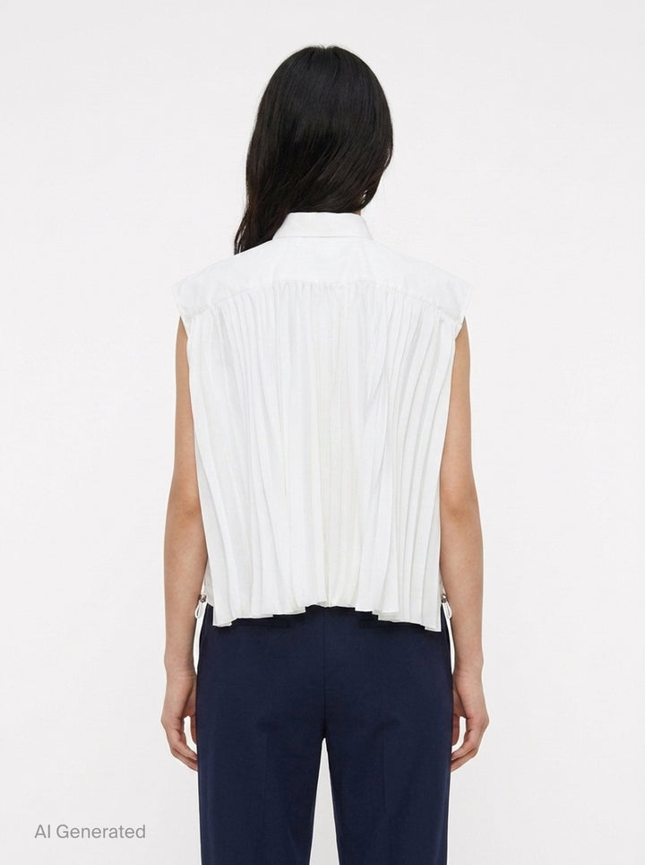 Taffeta Bonding Satin Vest | sacai | Club21 - back
