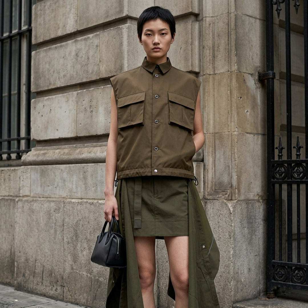 Taffeta Bonding Satin Vest | sacai | Club21 - lifestyle