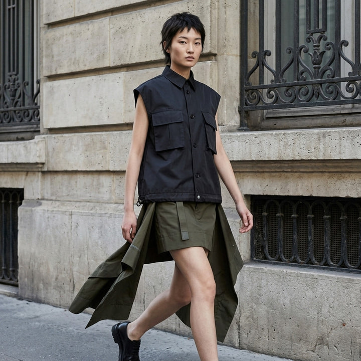 Taffeta Bonding Satin Vest | sacai | Club21 - lifestyle