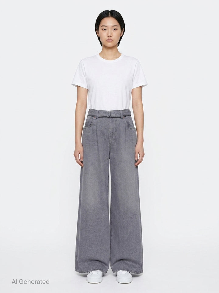Wide Leg Denim Pants | sacai | Club21 - front