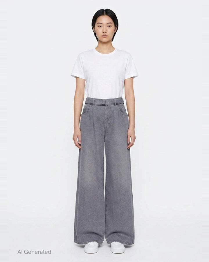 Wide Leg Denim Pants | sacai | Club21 - front