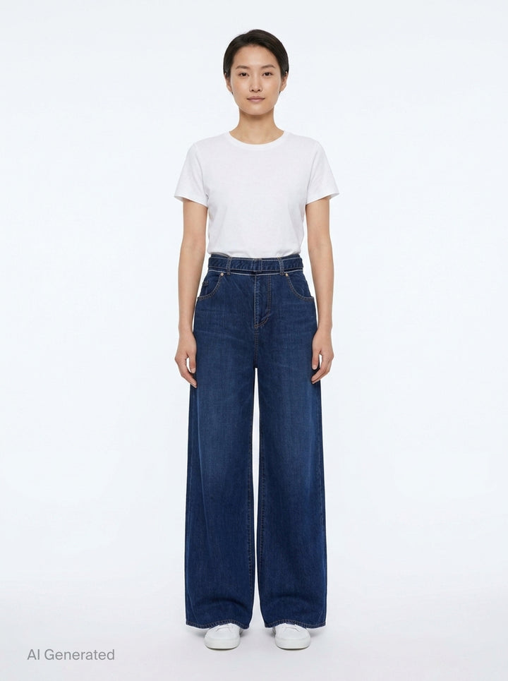 Wide Leg Denim Pants | sacai | Club21 - front