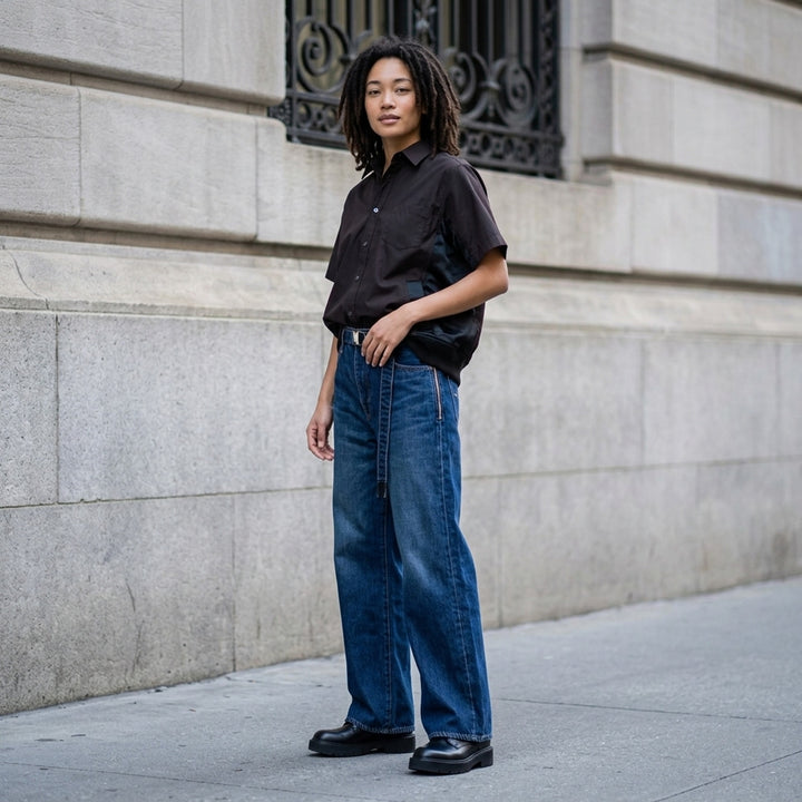 Wide Leg Denim Pants | sacai | Club21 - lifestyle