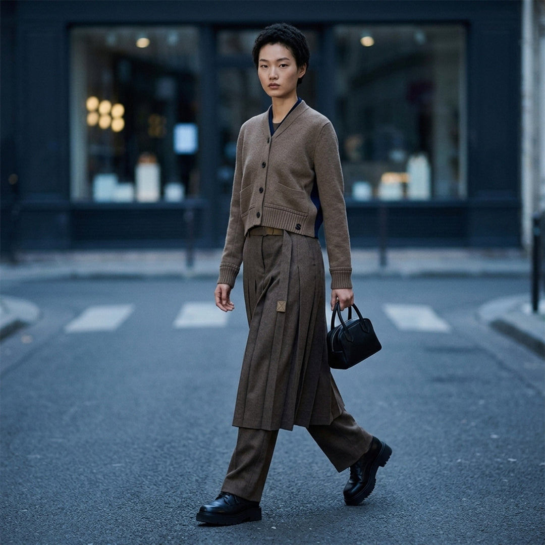 Wool Flannel Layered Pants | sacai | Club21 - lifestyle