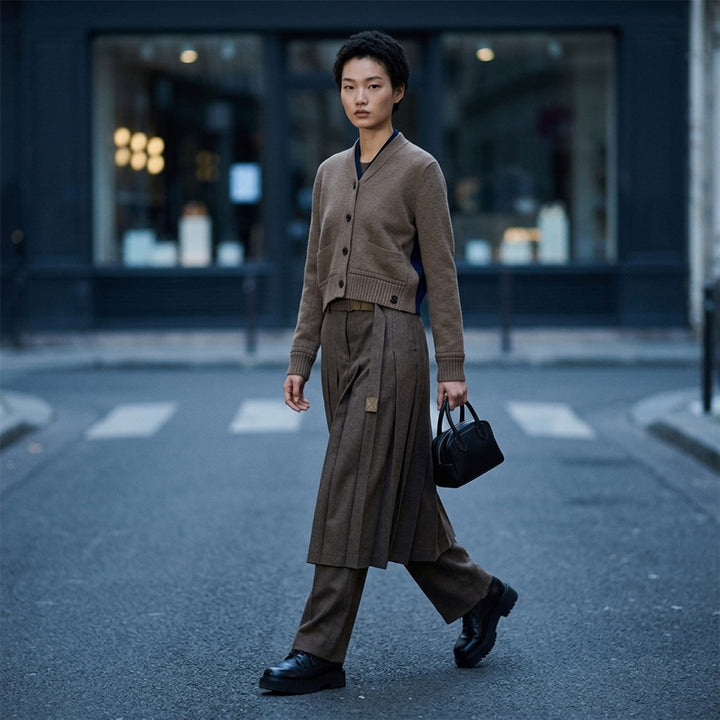 Wool Flannel Layered Pants | sacai | Club21 - lifestyle