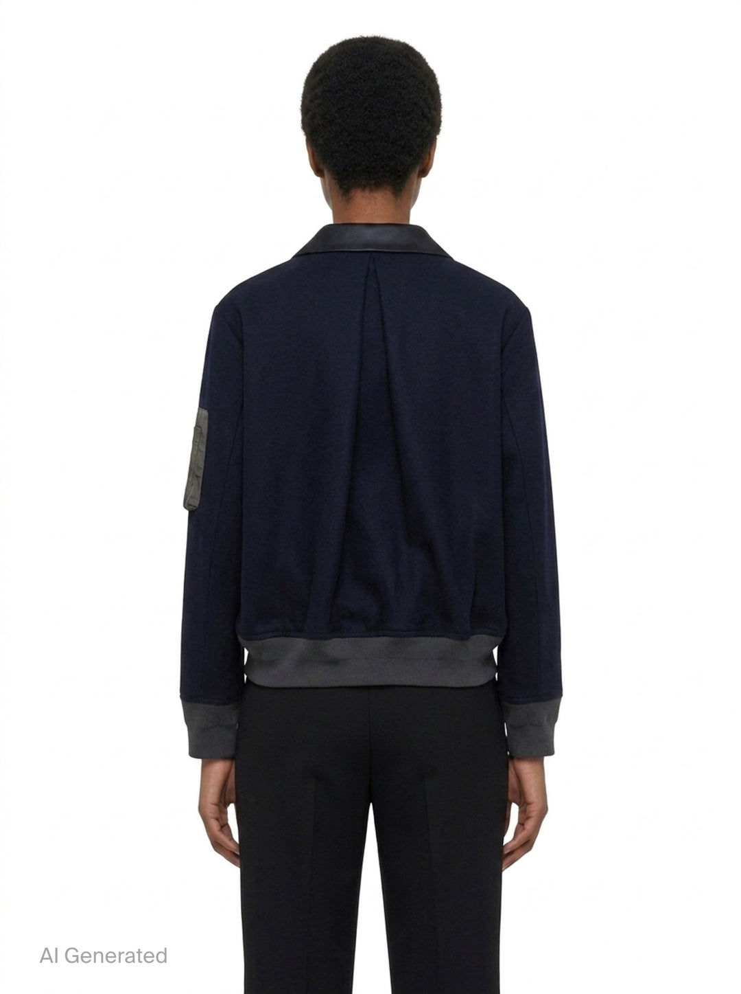 Wool Flannel Nylon Twill Jacket | sacai | Club21 - back
