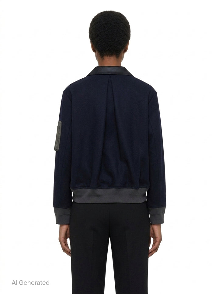 Wool Flannel Nylon Twill Jacket | sacai | Club21 - back