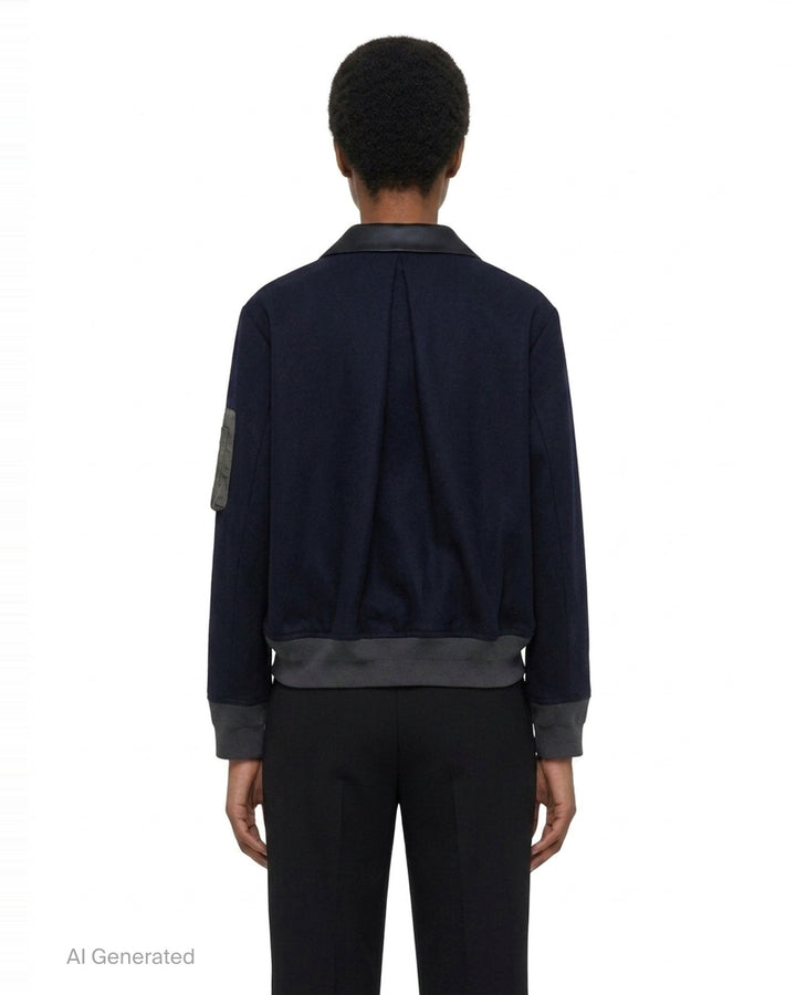 Wool Flannel Nylon Twill Jacket | sacai | Club21 - back