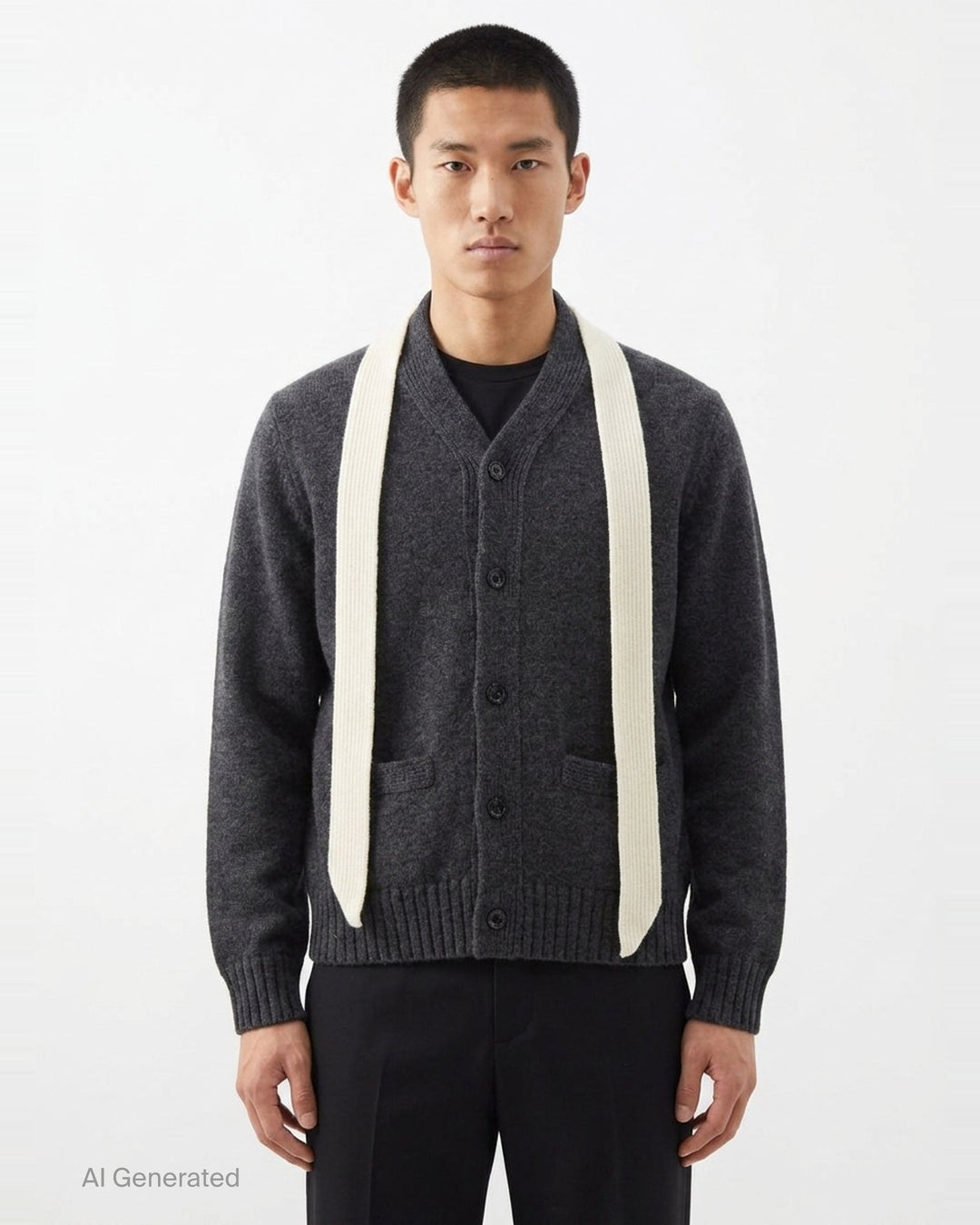 Wool Knit Cardigan | sacai | Club21 - front