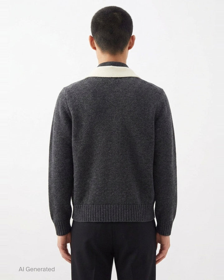 Wool Knit Cardigan | sacai | Club21 - back