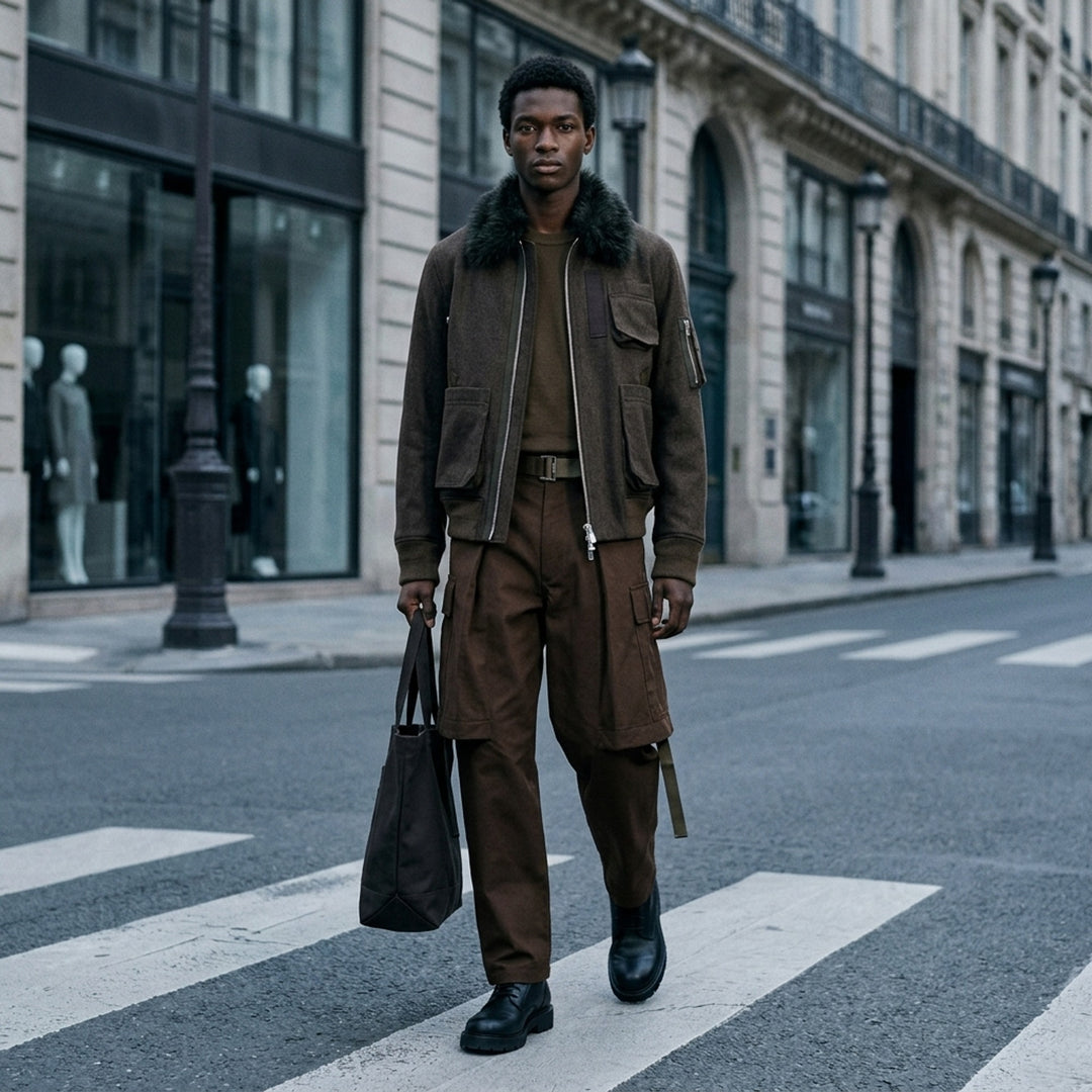 Wool Melton Fur Collar Blouson | sacai | Club21 - lifestyle