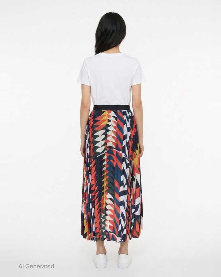 x A.P.C. Quilts Pleated Skirt | sacai | Club21 - back