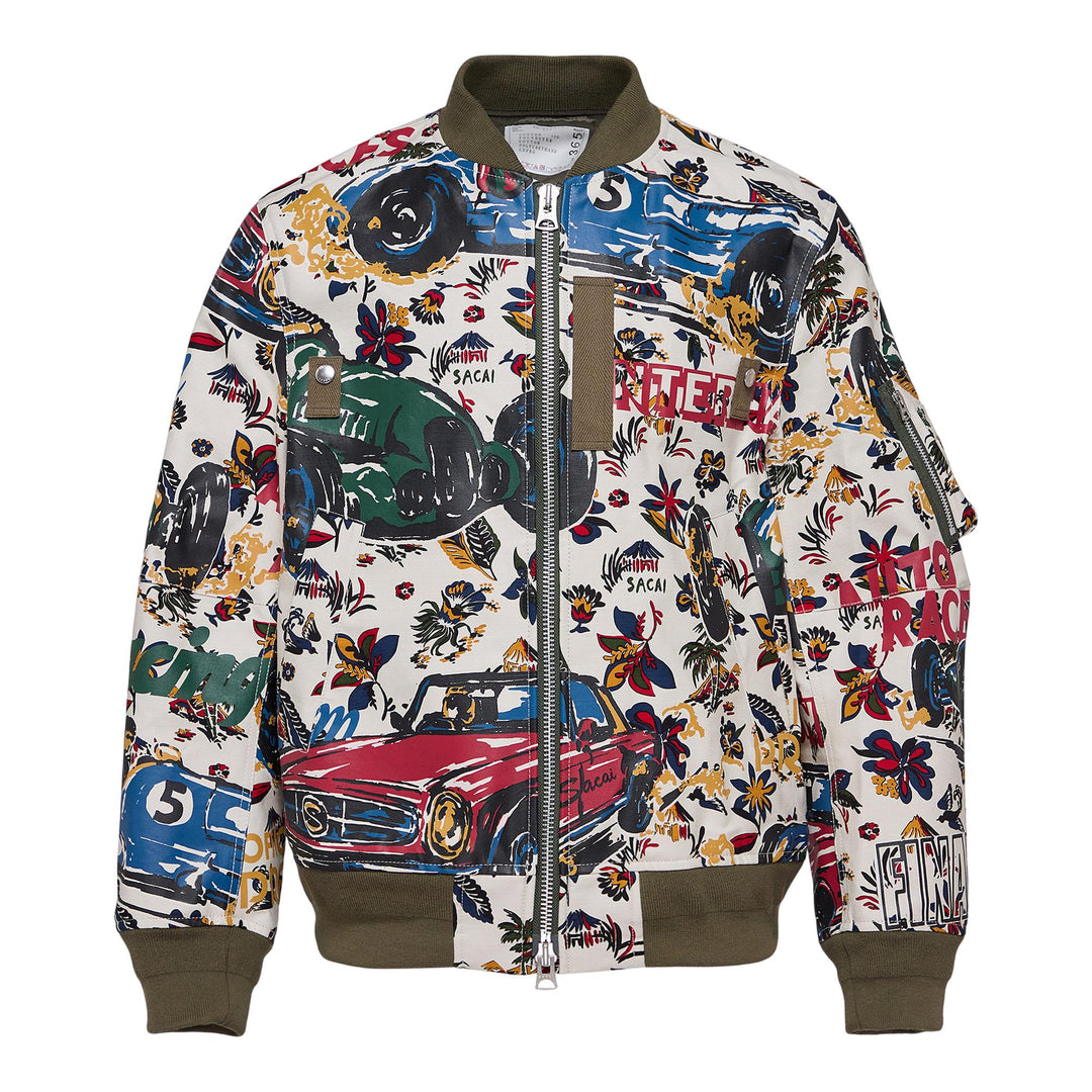 sacai_Car_Race_Tropical_Print_Blouson_Offwhite