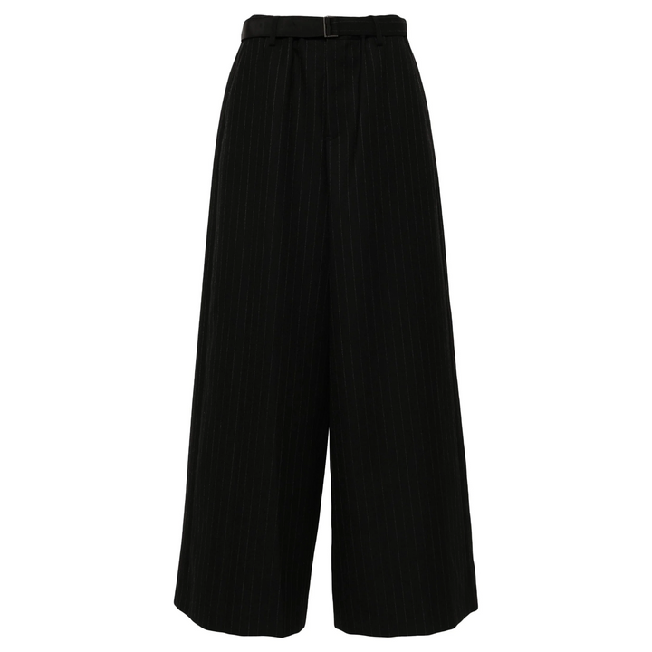 Chalk Stripe Pants Elastic Waist