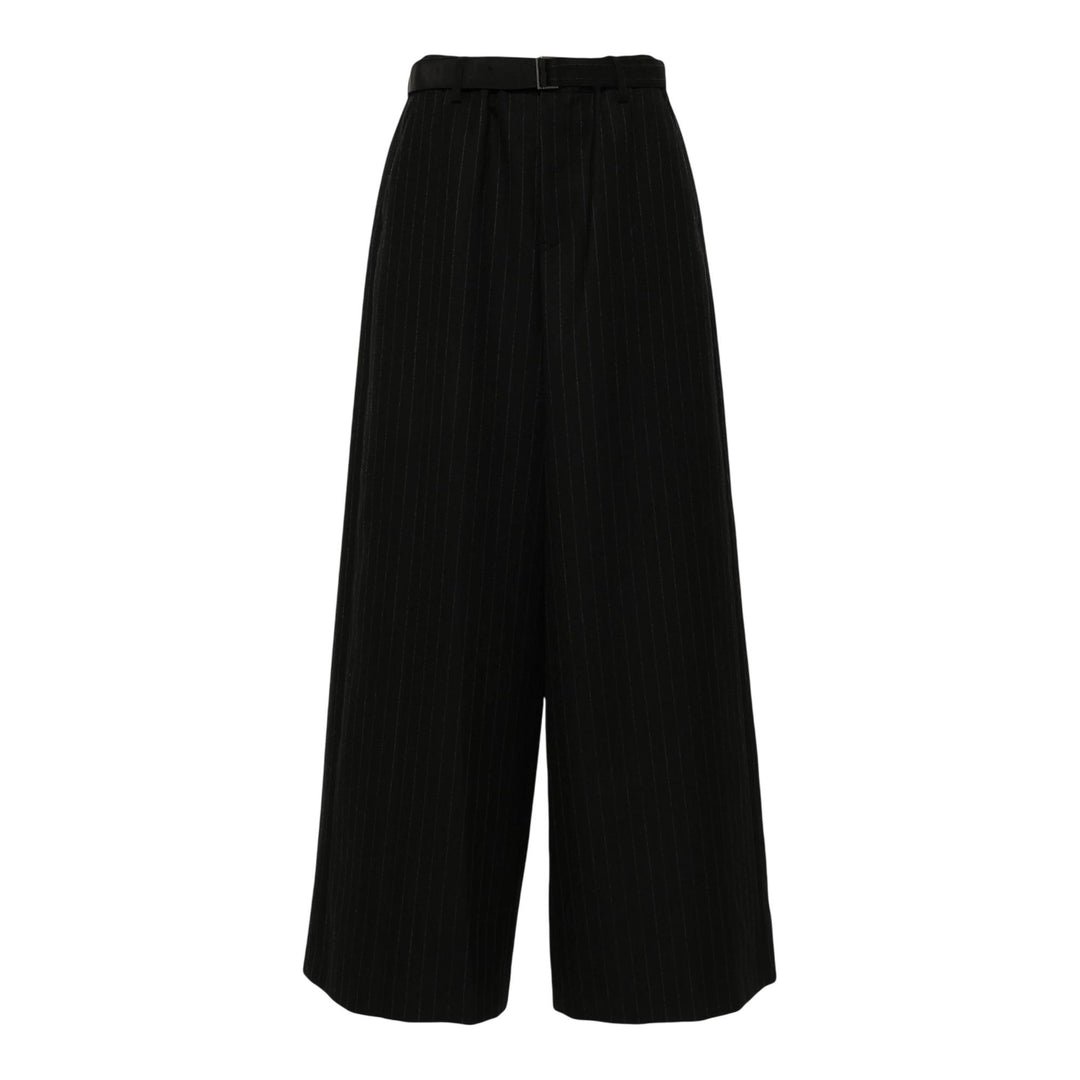 Club21 - sacai - Chalk Stripe Pants Elastic Waist - PANTS - Black