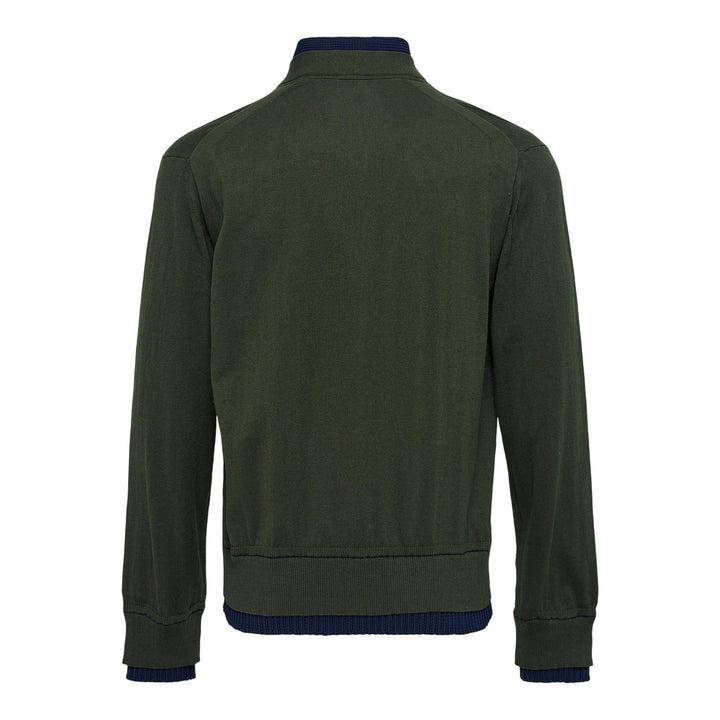 Club21 - sacai - Cotton Cashmere Knit Cardigan - CARDIGANS - Khaki