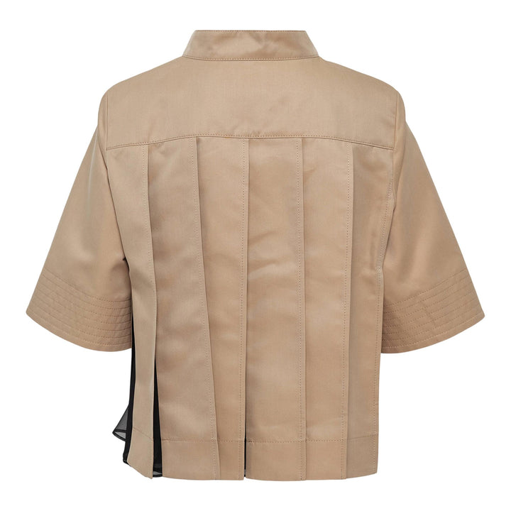 Club21 - sacai - Cotton Gabardine X Knit Pullover - KNIT TOPS - Black