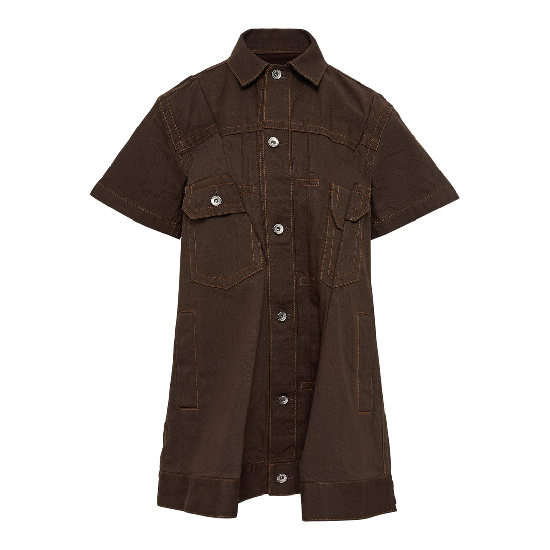 Club21 - sacai - Denim Dress - WOVEN DRESSES - Brown