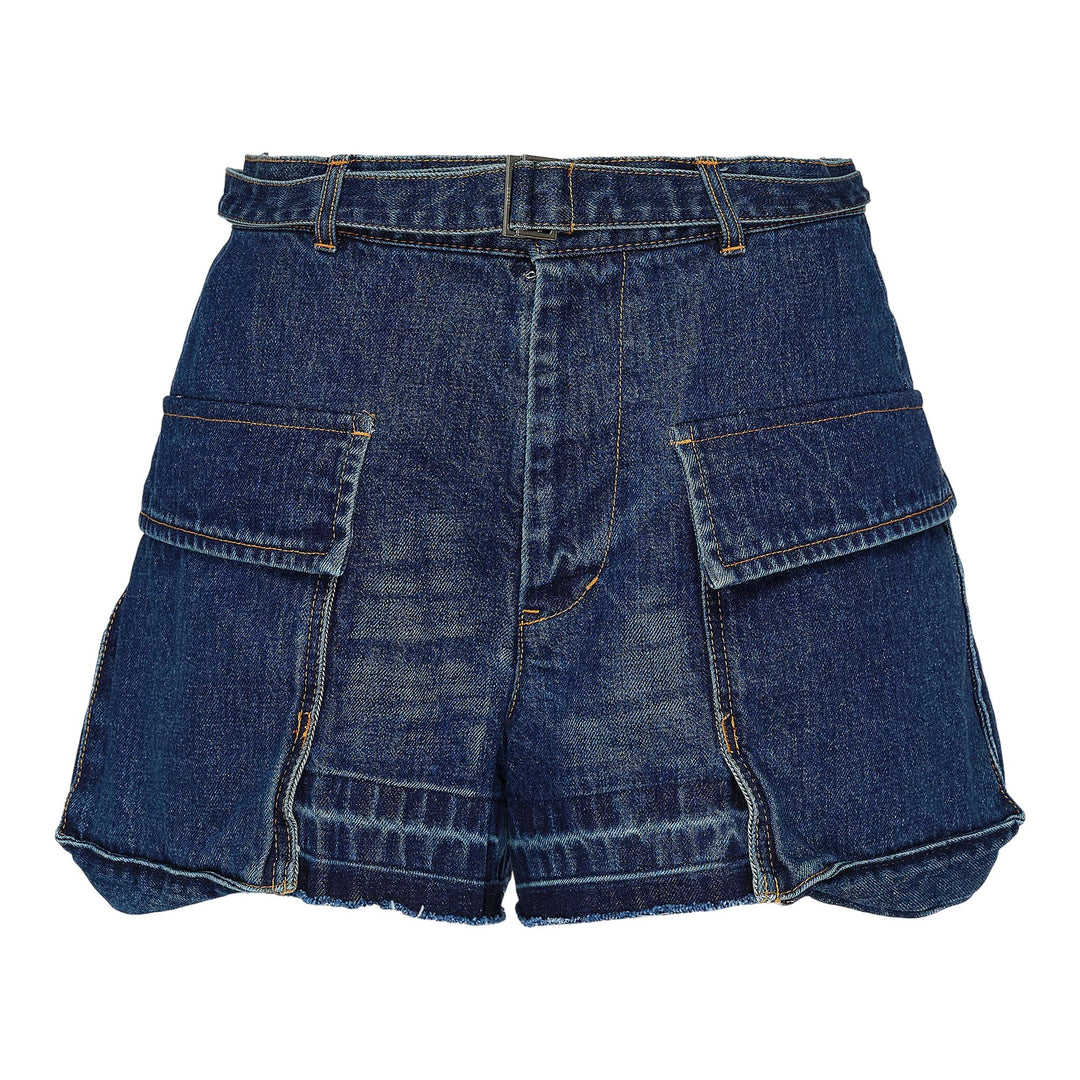 Club21 - sacai - Denim Shorts - SHORTS - Blue