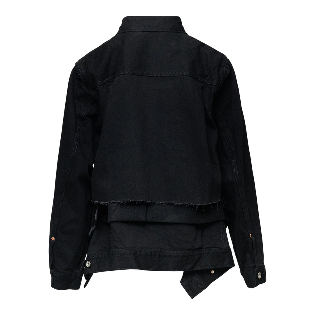 Club21 - sacai - Denim X Wool Melton Jacket - BLOUSON - Black