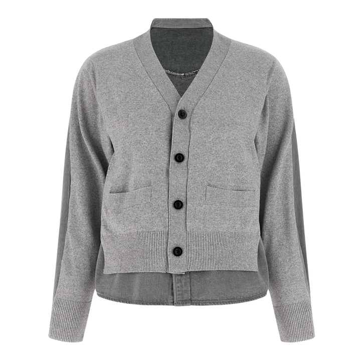 Denim x Knit Cardigan