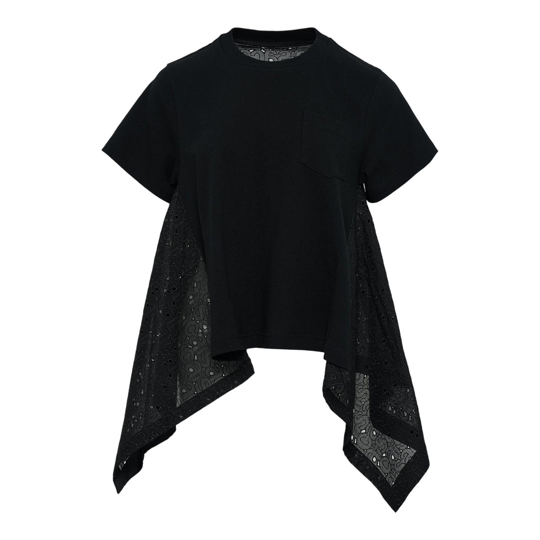 Club21 - sacai - Embroidery T-Shirt - TEES - Black