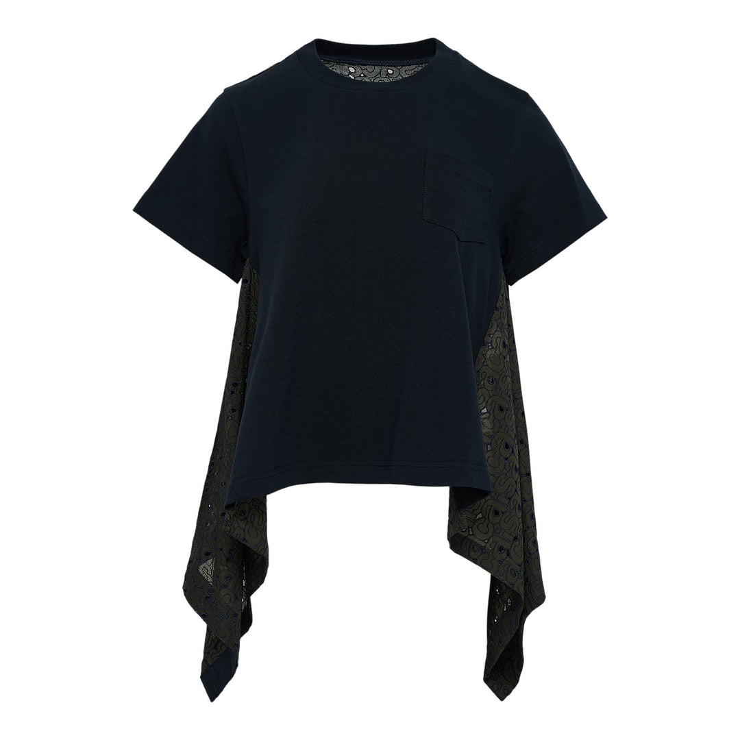 Club21 - sacai - Embroidery T-Shirt - TEES - Navy