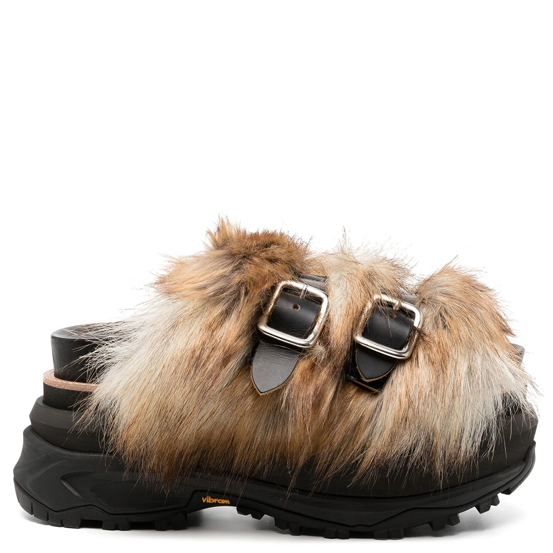 Faux Fur Sandals