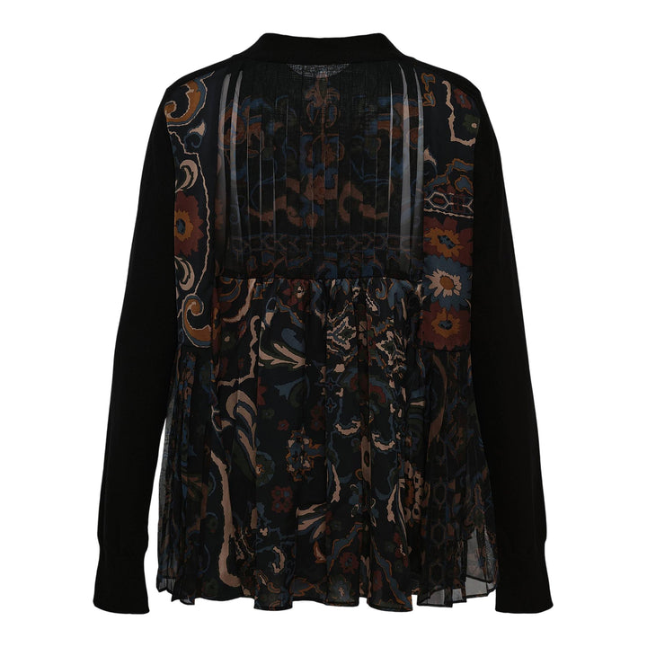 Club21 - sacai - Floral Print Cardigan - CARDIGANS - Black