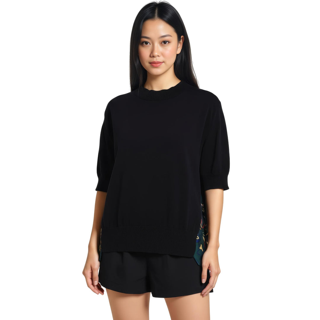 Club21 - sacai - Floral Print Pullover - KNIT TOPS - Navy