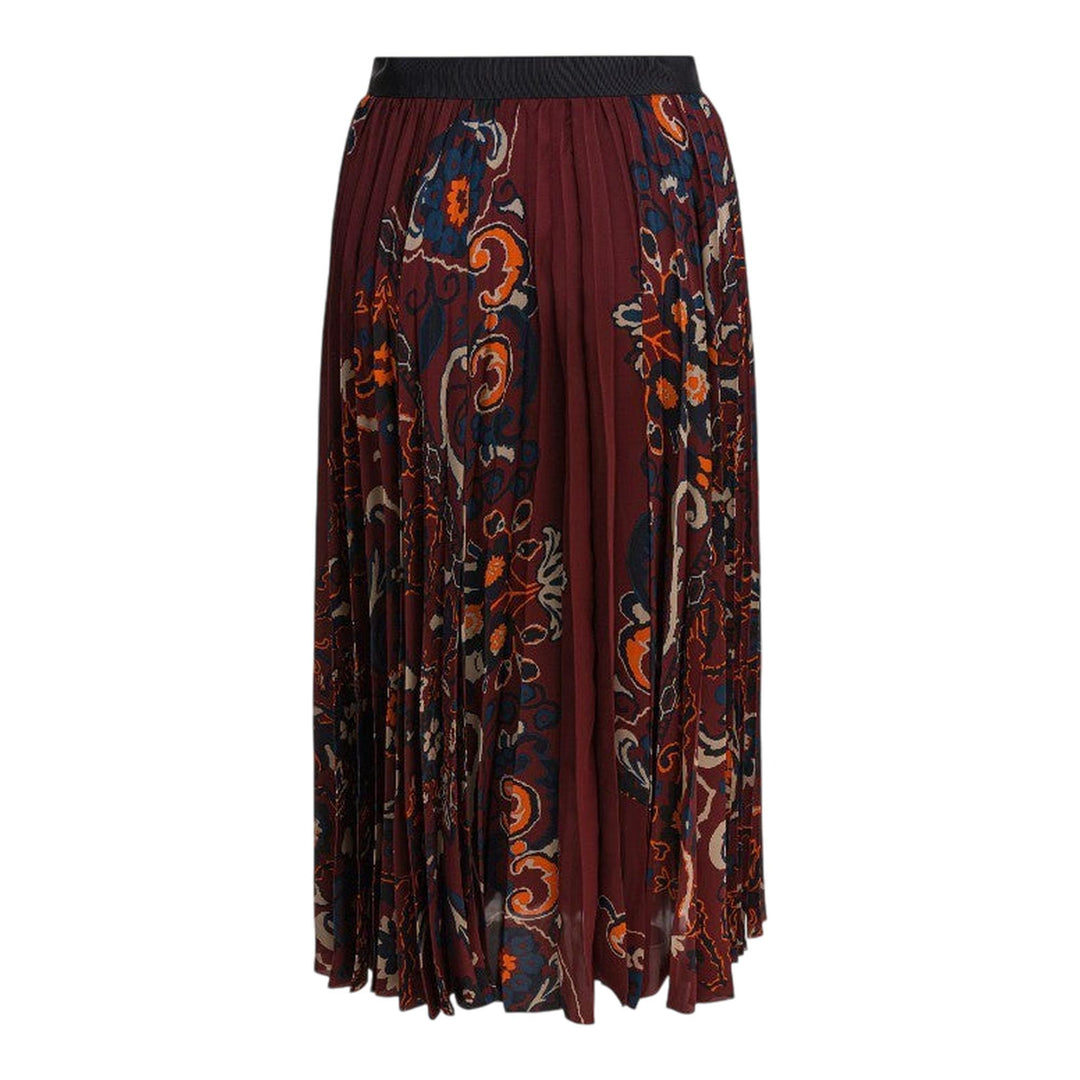 Club21 - sacai - Floral Print Skirt - SKIRTS - Maroon