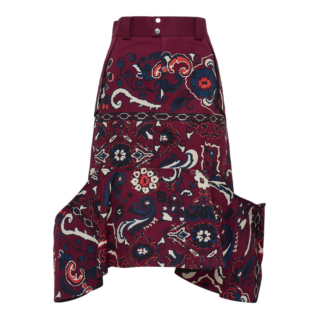 Club21 - sacai - Floral Print Skirt - SKIRTS - Red