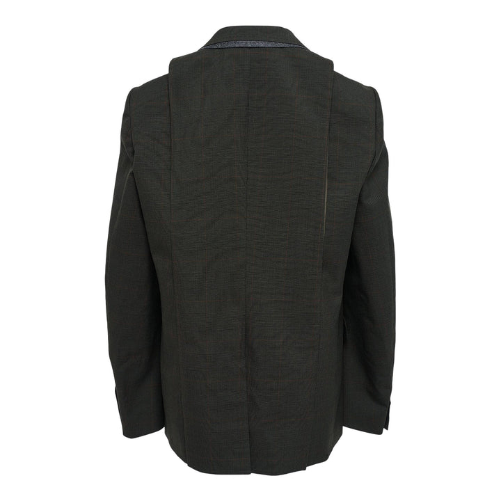 Club21 - sacai - Glen Check Jacket - JACKETS - Khaki